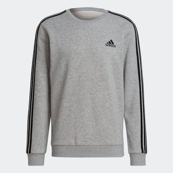 adidas  -  men's essentials fleece 3-stripes sweatshirt - Picture 1 of 1
